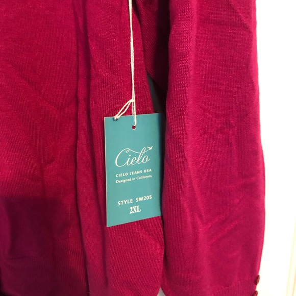 Women’s 2XL magenta/fuchsia cardigan - Picture 5 of 5